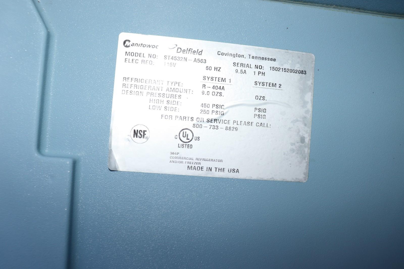 DELFIELD ST4532-A563 32" WORKTOP FREEZER, w/ Custom Over Shelf, Used, Tested