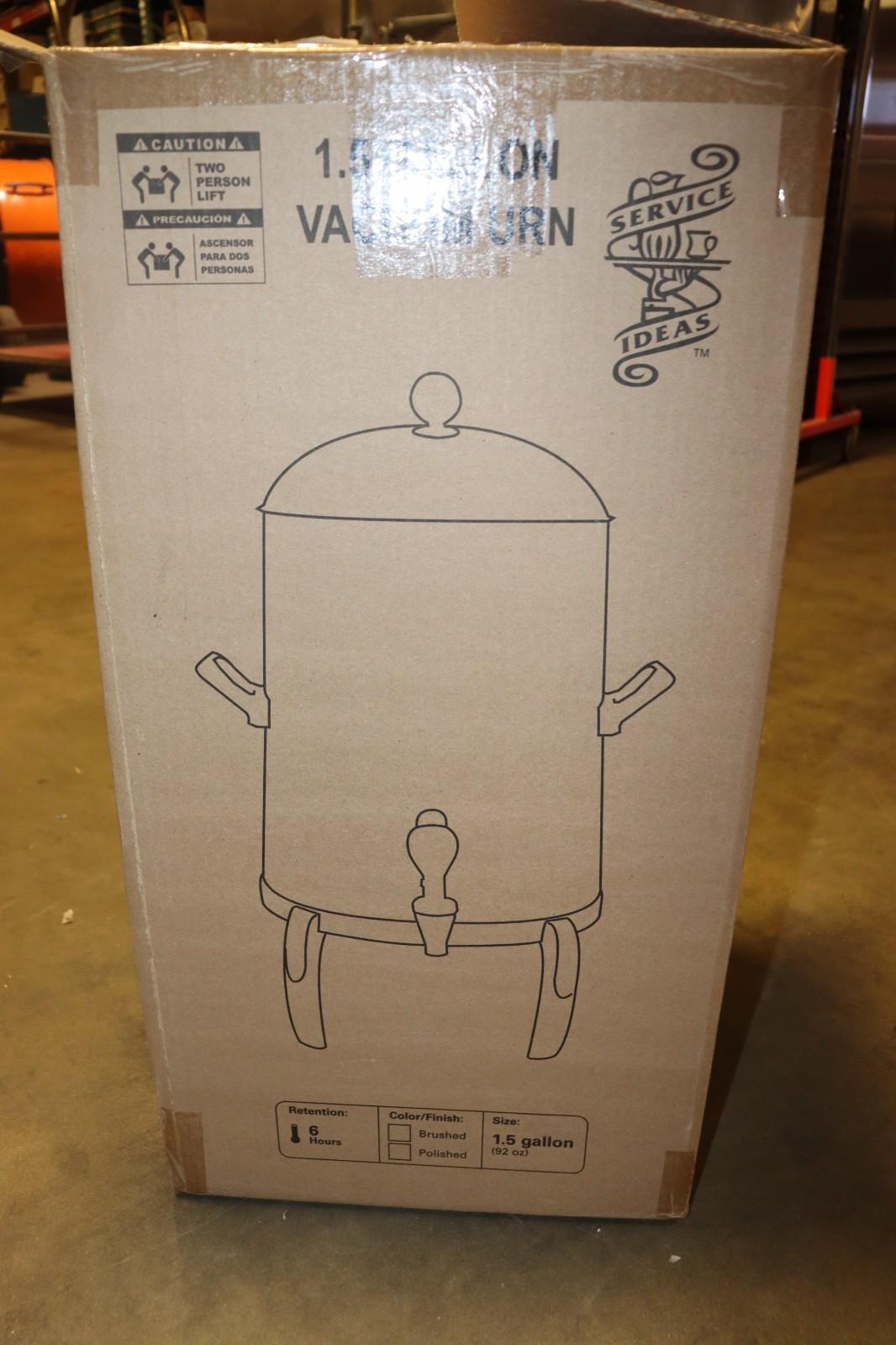 Service Ideas 1.5 Gal Low Volume Dispenser Thermal Coffee Urn, URN15VPSRG