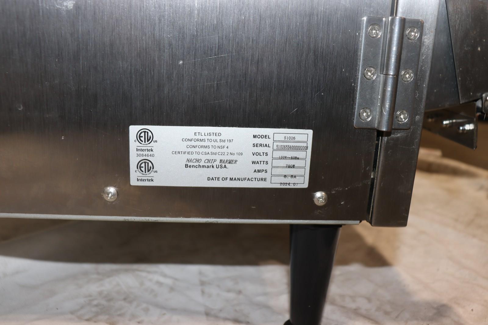 Winco 51026 Benchmark Tortilla Chip Warmer, SLIGHTLY Used, CLEAN