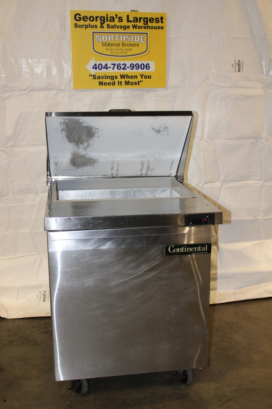 Continental SW24-12 Refrigerated Sandwich Prep Unit 24 inch, Clean, Tested