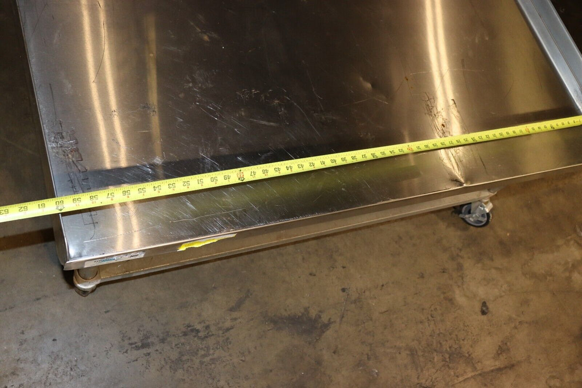 30"W x 60"L Stainless Steel Restaurant Stand Table with Undershelf and Casters - NMB Restaurant Equipment