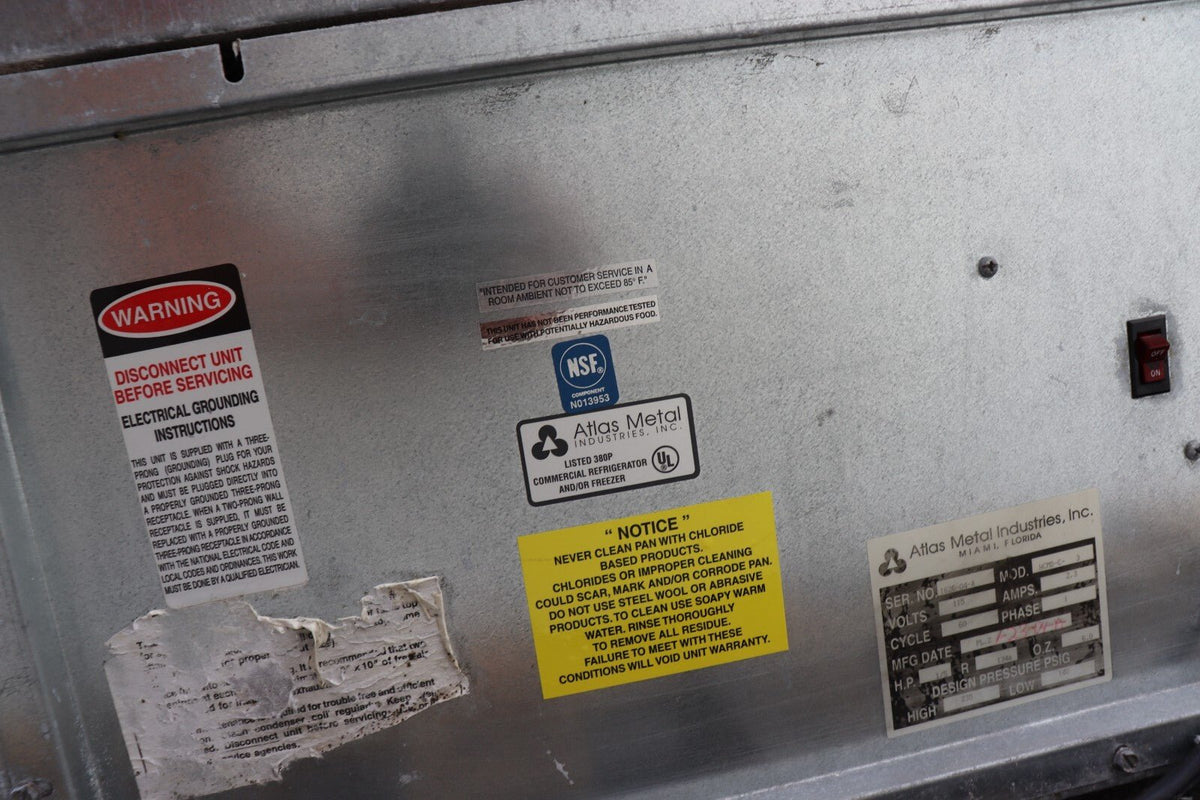Atlas Metal WCMD-C-3 Refrigerated Drop-In Cold Food Well Unit, w/ Custom Shelf - NMB Restaurant Equipment