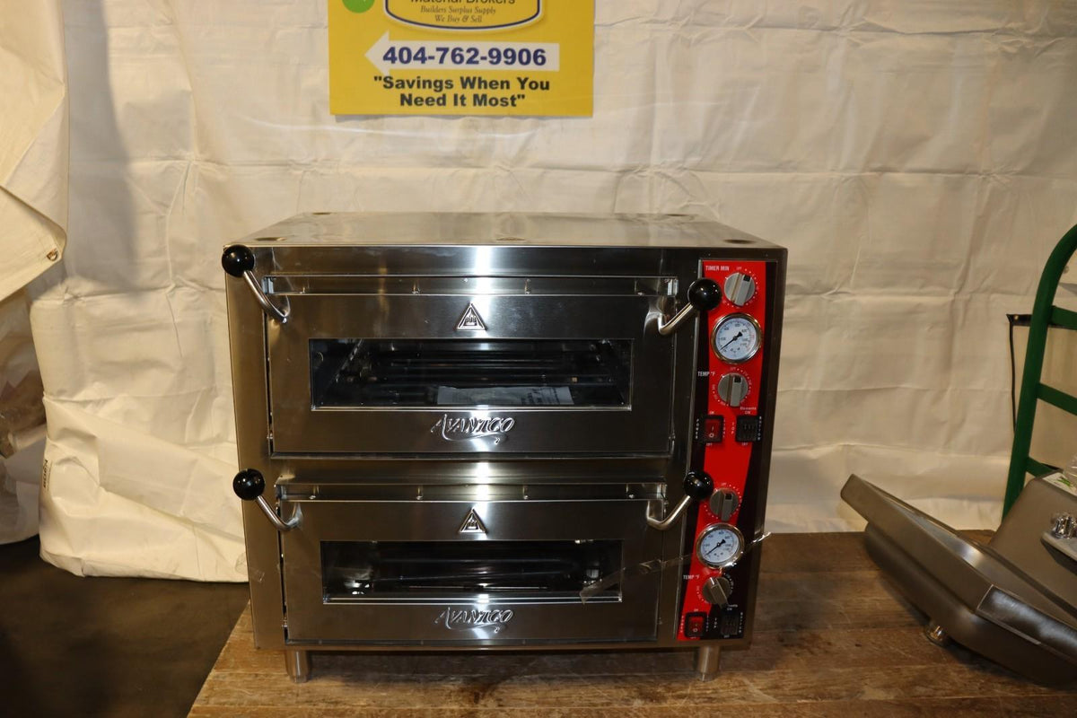 Avantco Double Deck Countertop Pizza/Bakery Oven w/ Independent Chambers 3200W - NMB Restaurant Equipment