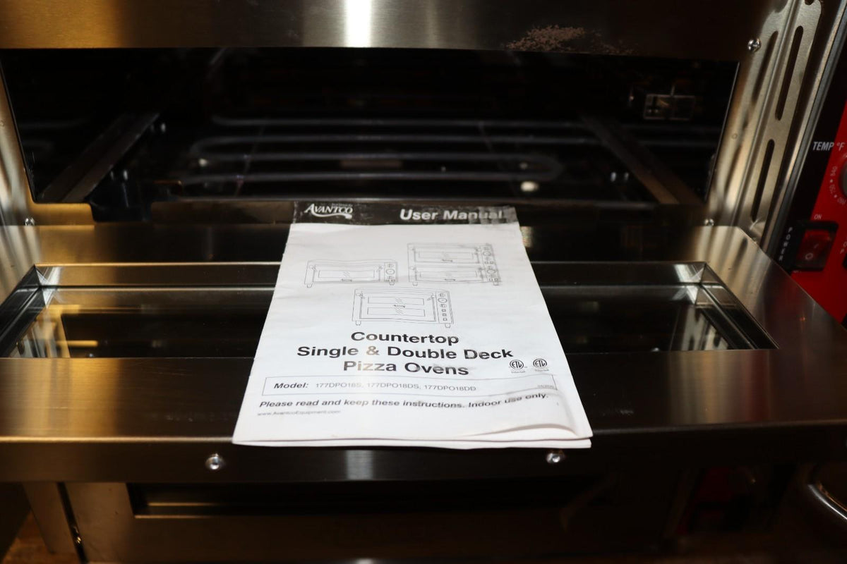 Avantco Double Deck Countertop Pizza/Bakery Oven w/ Independent Chambers 3200W - NMB Restaurant Equipment