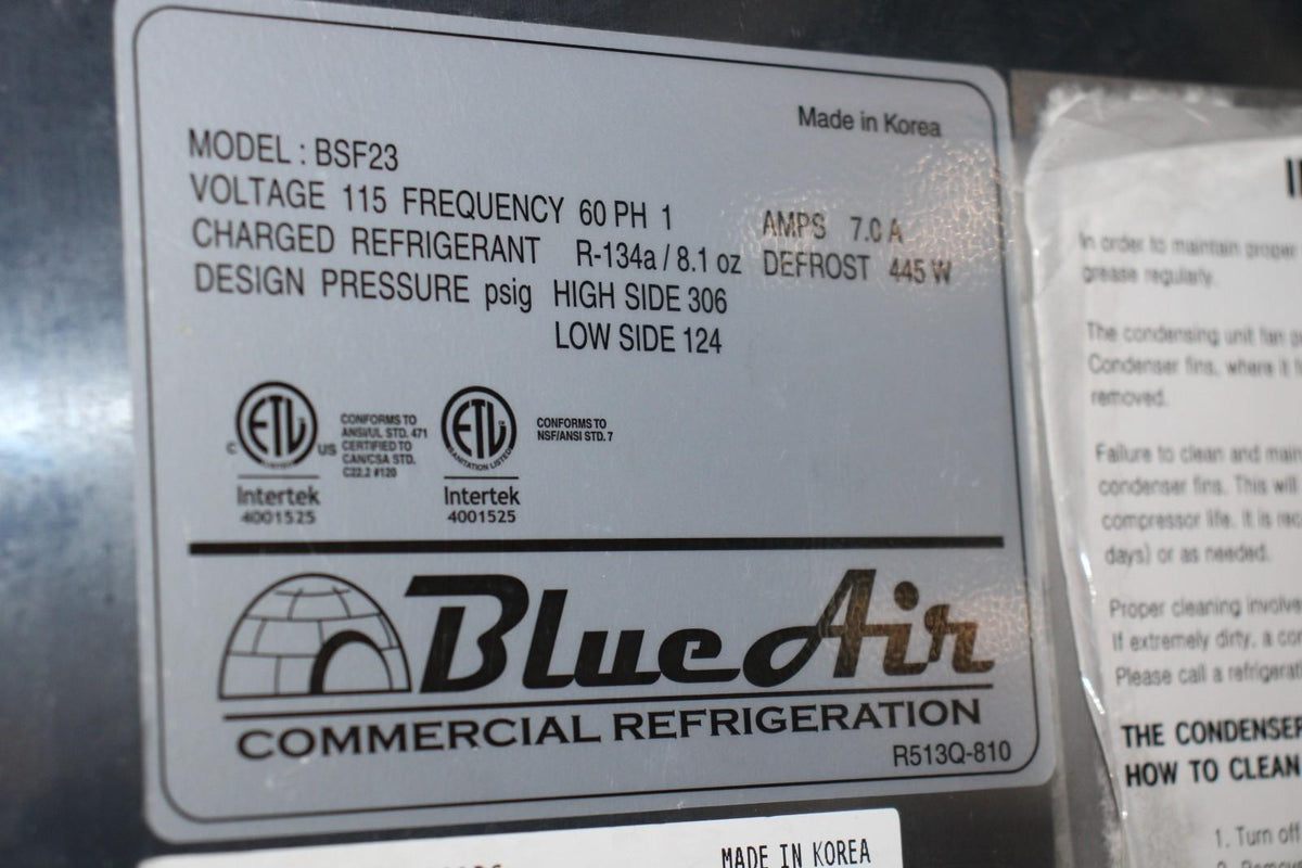 Beverage-Air BSF23, R134A, Solid Door, Reach-In Bottom Mount Freezer, CLEAN - NMB Restaurant Equipment