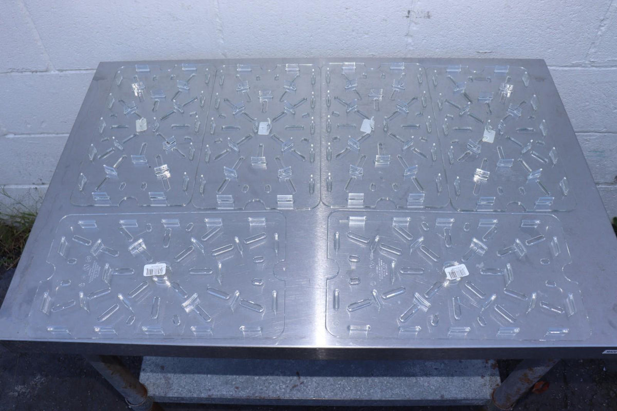 Case of 6 Cambro 1218DSCW135 Drain Shelf for Half-Size Cambro Food Storage Boxes - NMB Restaurant Equipment