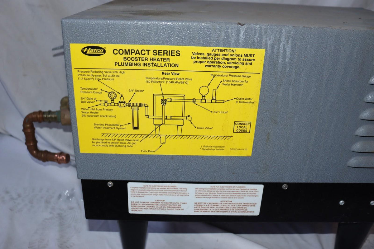 HATCO ELECTRIC BOOSTER WATER HEATER C-27 208VAC 27 KW 3PH 6 GAL GALLON - USED - NMB Restaurant Equipment