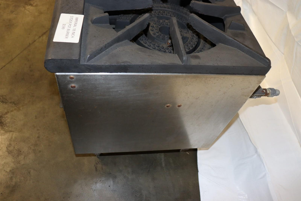 Imperial ISPA18 18 in 1Burner Gas Stock Pot Range, Floor Model, Used, Clean - NMB Restaurant Equipment