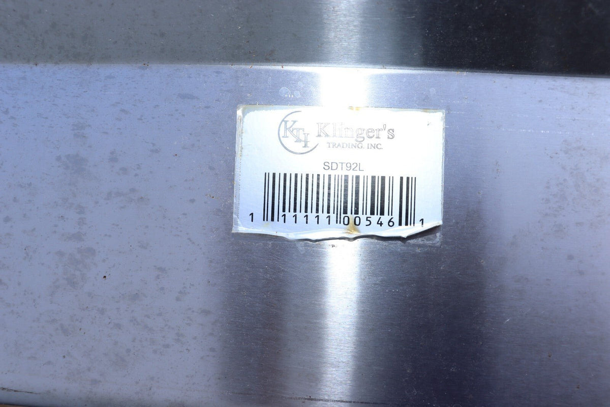 Klinger's Trading SDT92L 92" Straight Prerinse Dish Table, Used, CLEAN - NMB Restaurant Equipment