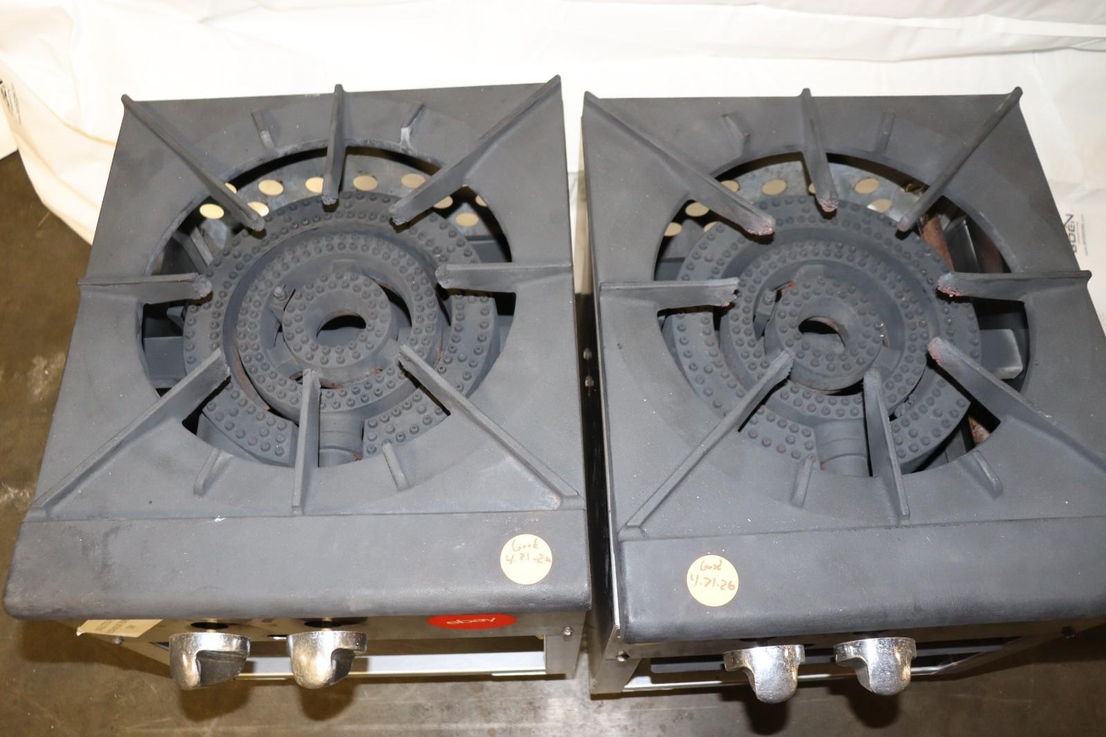 LOT OF 2 - 18 in 1 Burner Gas Stock Pot Range, Floor Model, Used, Clean - NMB Restaurant Equipment