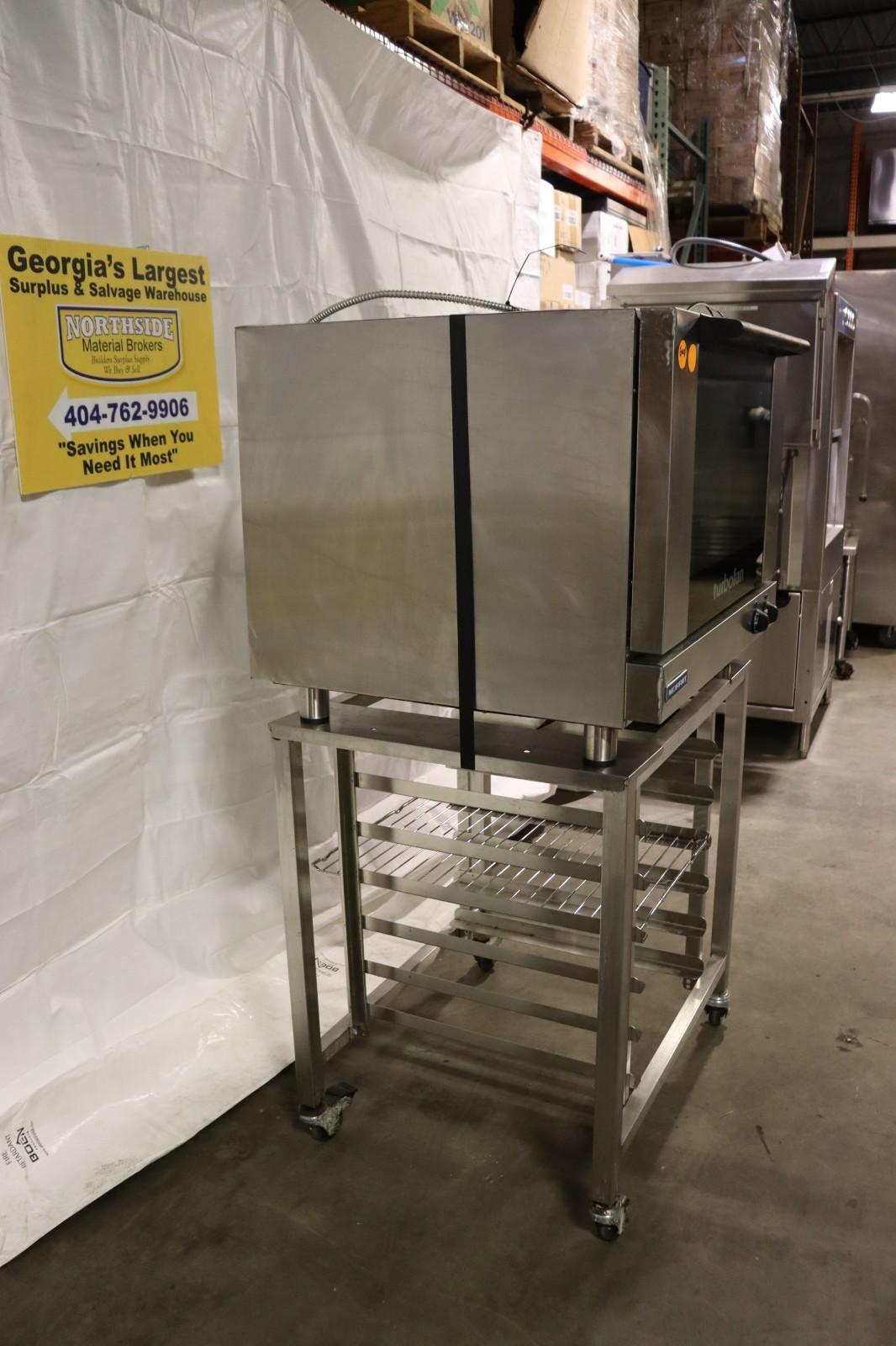 Moffat TurboFan E31D4 1/2 Size 4 Tray Electric Convection Oven & Stand On Wheels - NMB Restaurant Equipment