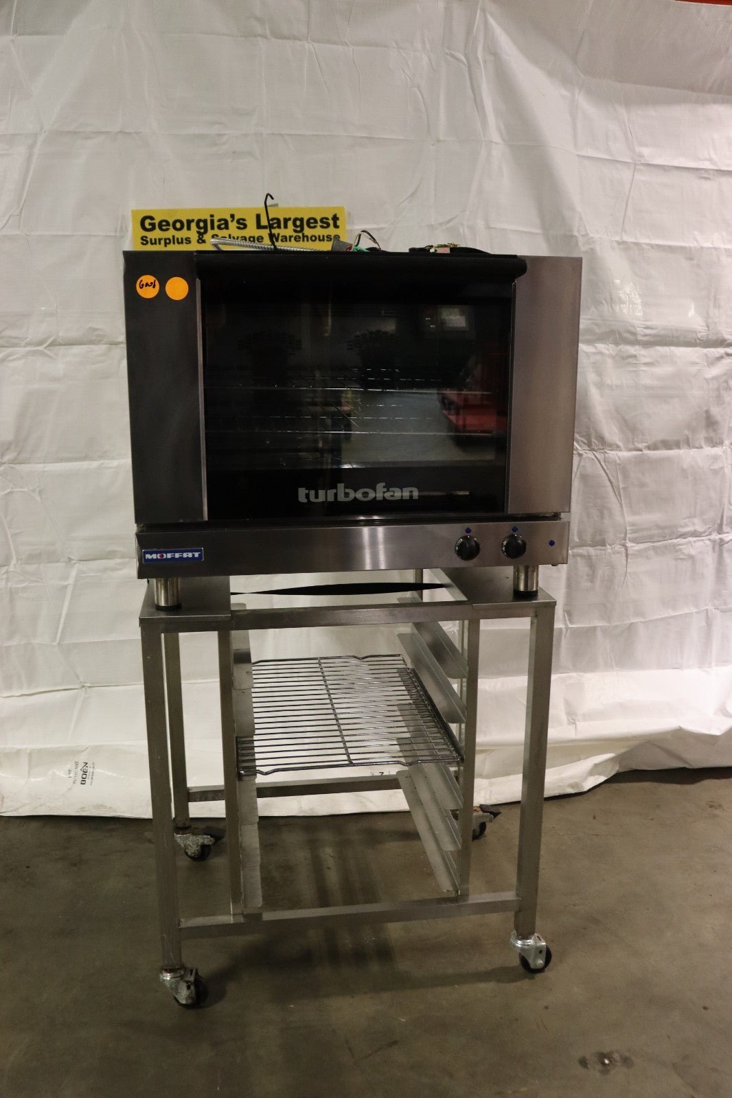 Moffat TurboFan E31D4 1/2 Size 4 Tray Electric Convection Oven & Stand On Wheels - NMB Restaurant Equipment