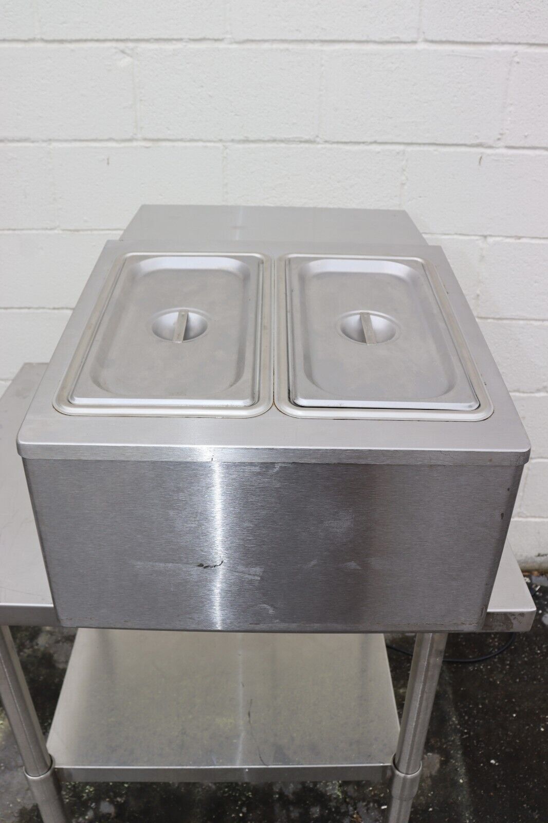 Nemco 9015-FRD Cold Condiment Station Counter-top 18" wide Two 1/3 Pans, TESTED - NMB Restaurant Equipment