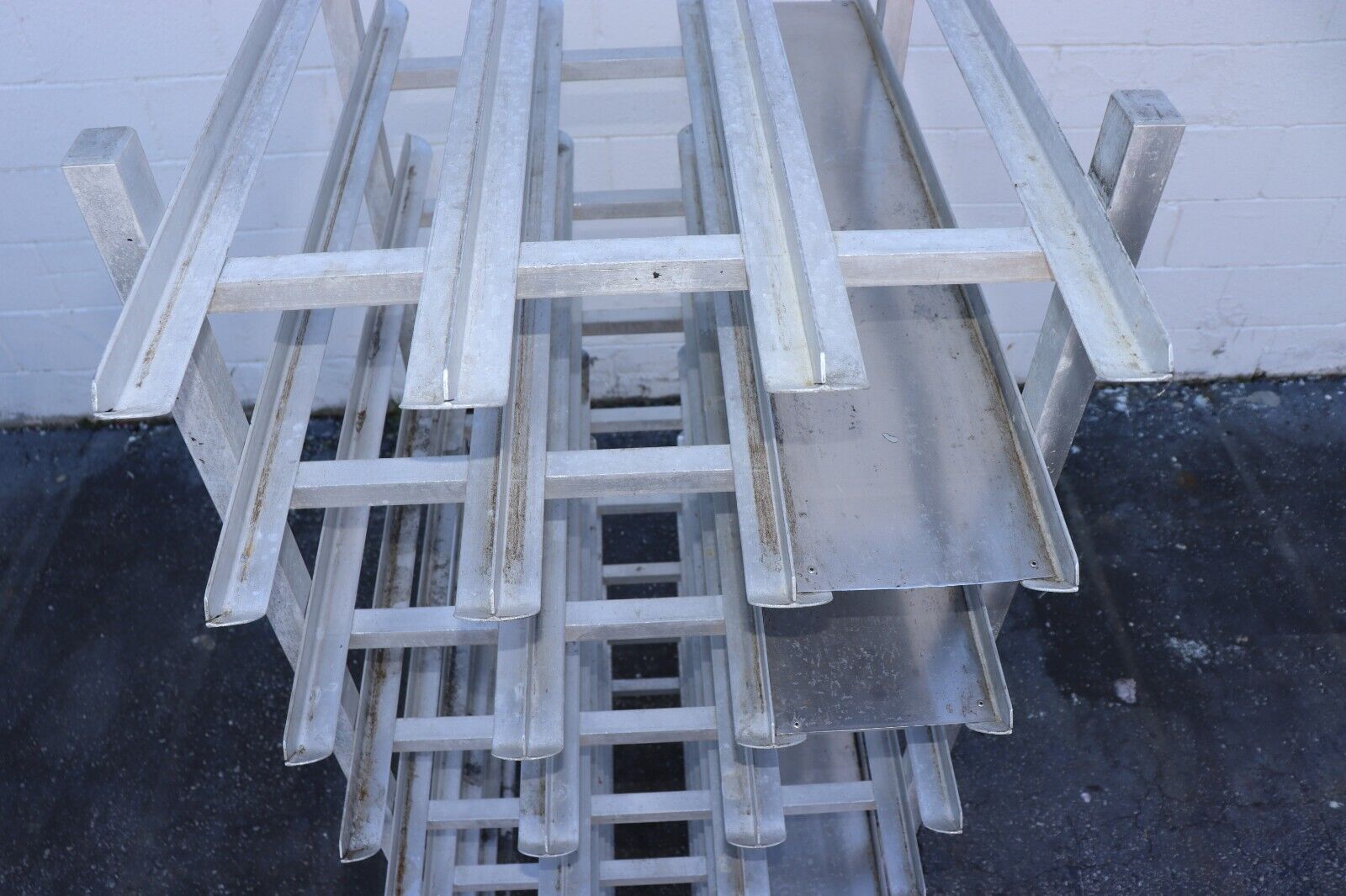 Restaurant Can Rack 10 Can Storage Commercial Rack, Aluminum, Used - NMB Restaurant Equipment