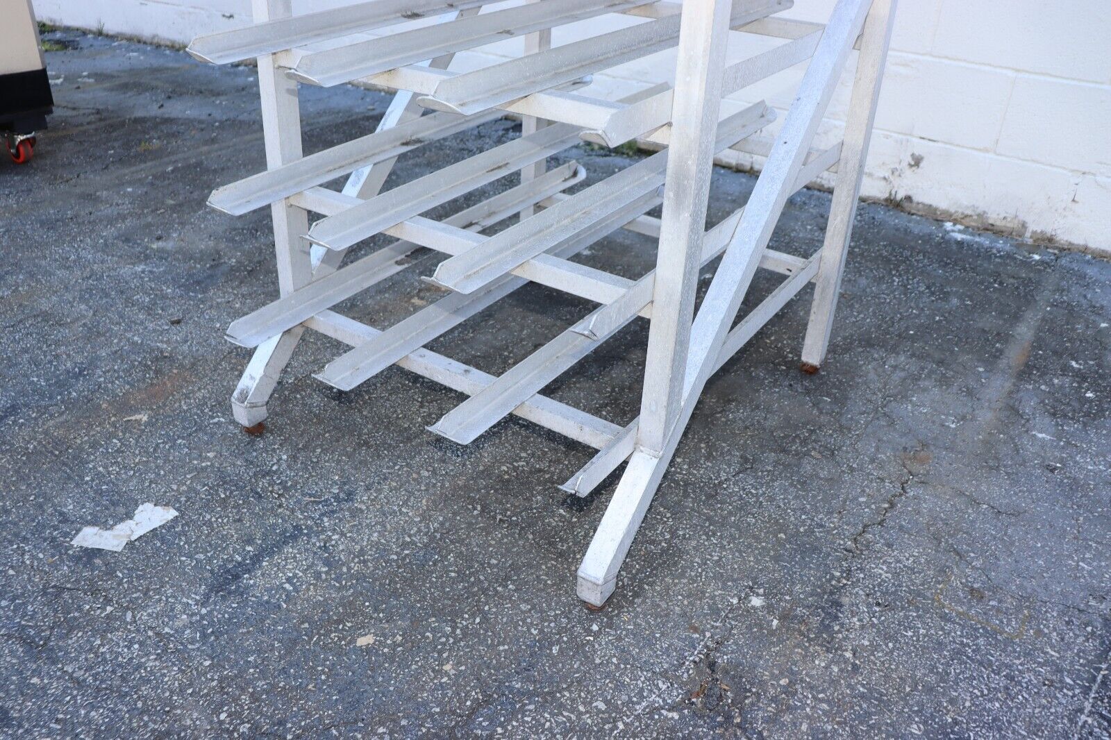 Restaurant Can Rack 10 Can Storage Commercial Rack, Aluminum, Used - NMB Restaurant Equipment