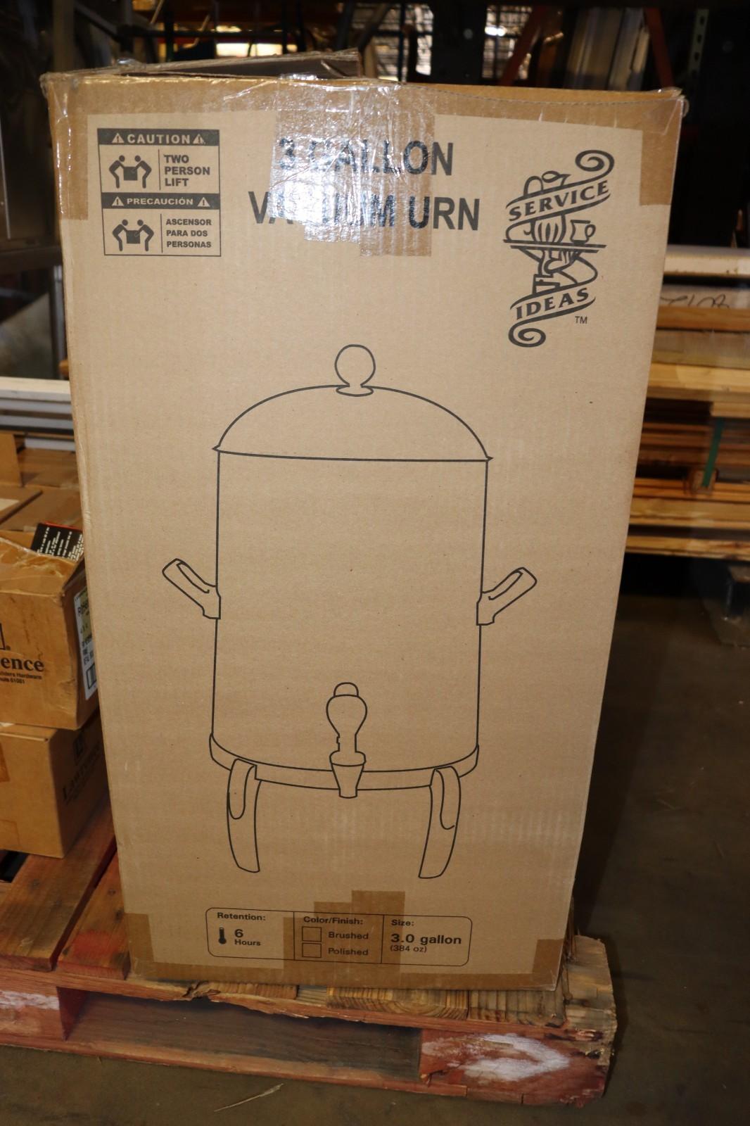 Service Ideas 3 gal Low Volume Dispenser Thermal Coffee Urn, URN30VBSRG - NMB Restaurant Equipment
