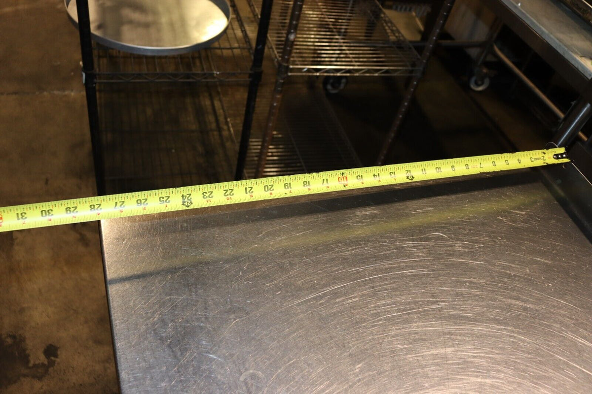 Stationary Stainless Steel Table with Storage 33.5 Inch Wide x 28 Inch Deep - NMB Restaurant Equipment