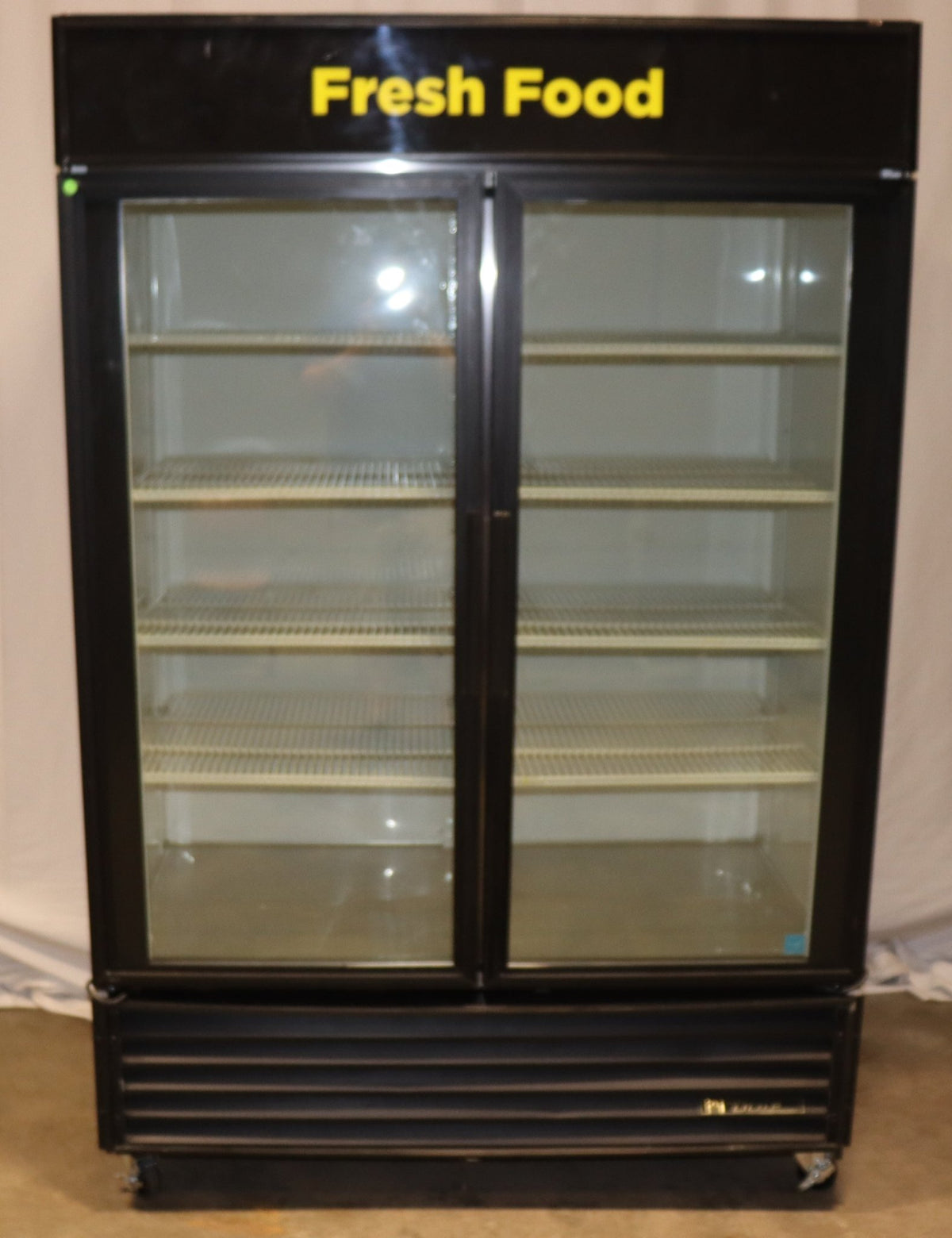 True Refrigeration GDM-49 Glass Door Merchandiser, w/ Shelves & Casters - NMB Restaurant Equipment