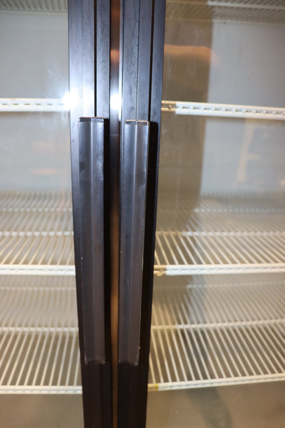 True Refrigeration GDM-49 Glass Door Merchandiser, w/ Shelves & Casters - NMB Restaurant Equipment