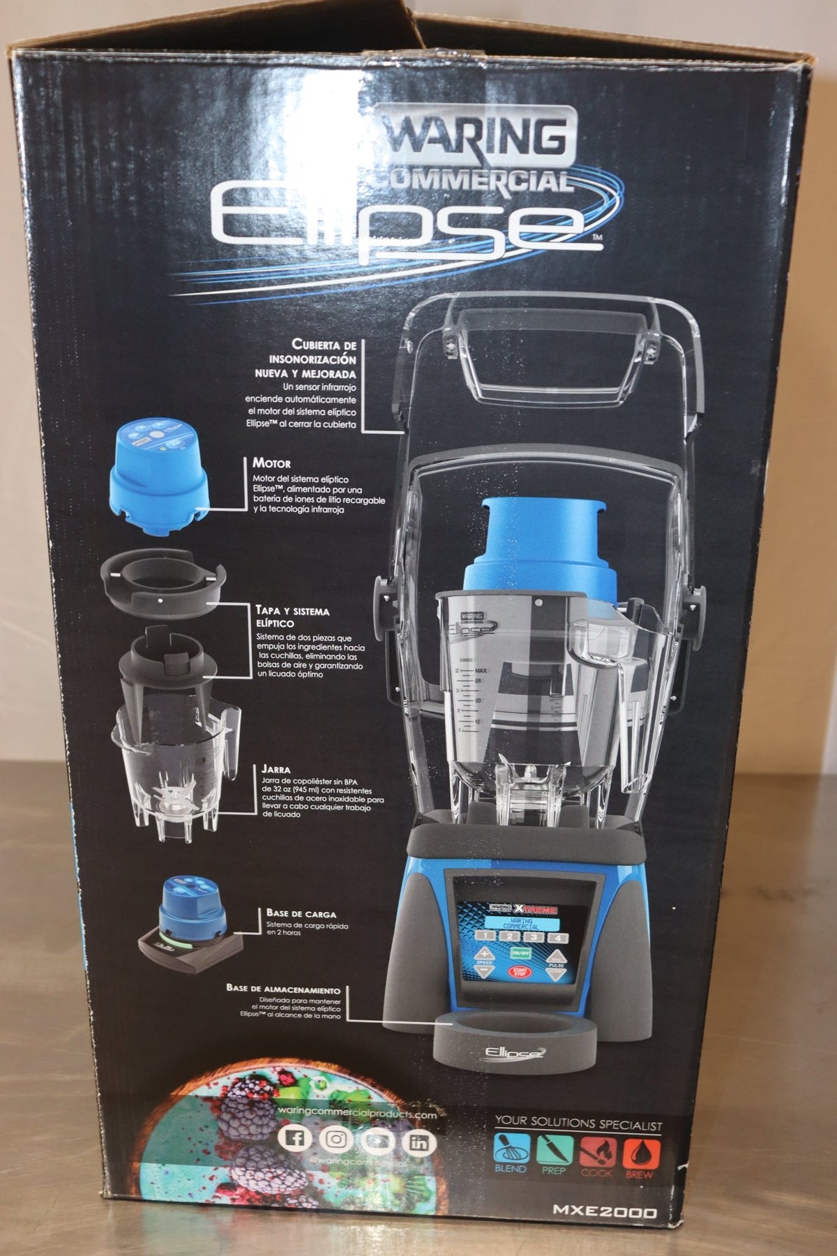 Waring MXE2000 3-1/2 hp Ellipse Commercial Blender System, 120V - NMB Restaurant Equipment