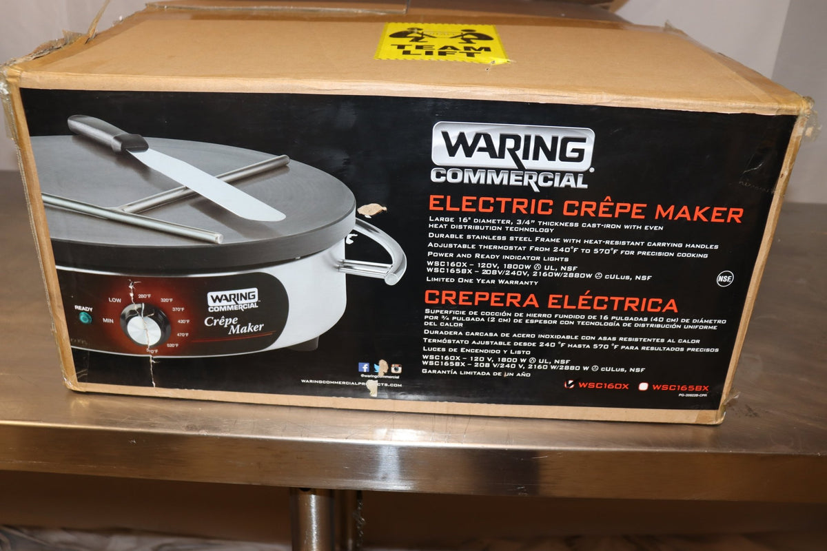 16" Electric Crepe Maker, Waring WSC160X, 120V - NMB Restaurant Equipment