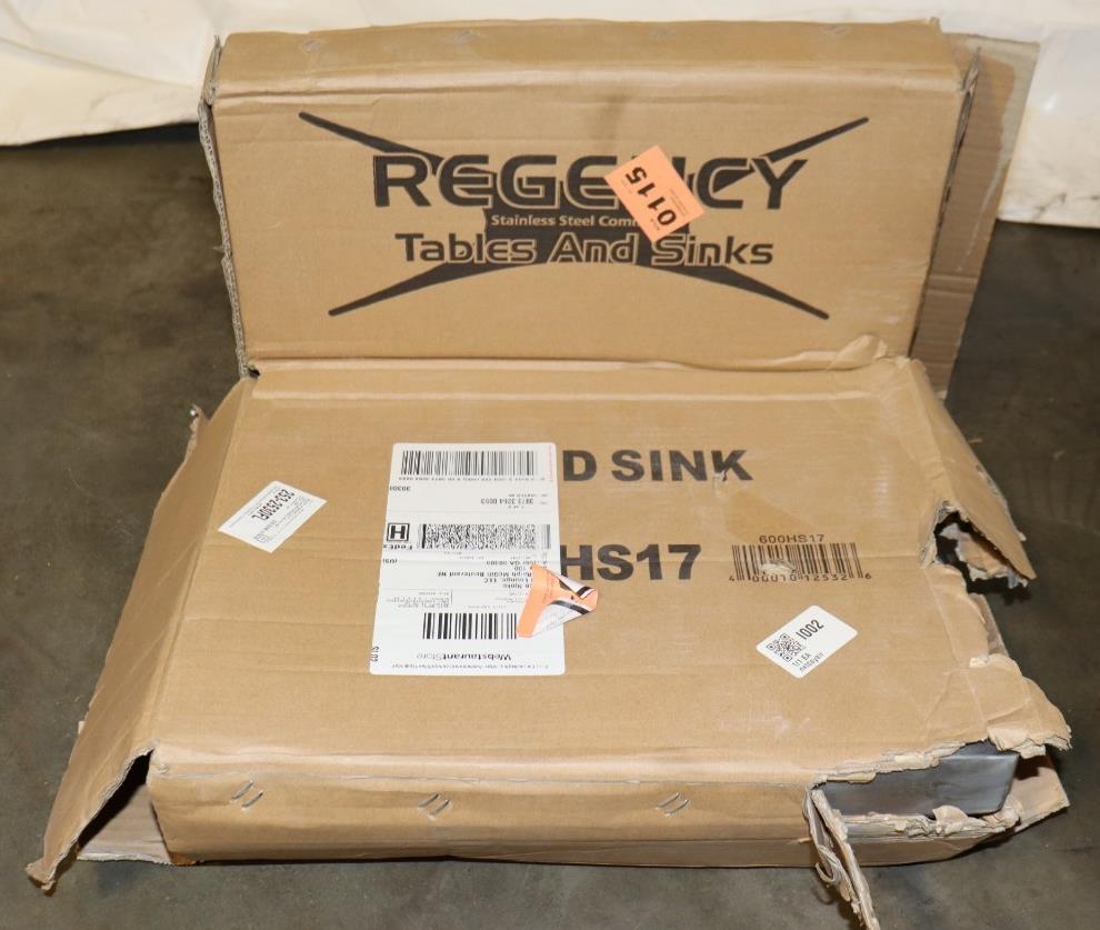 17" x 15" Hand Wash Sink w/ FAUCET Commercial Stainless Steel Wall Mount Kit NOB - NMB Restaurant Equipment