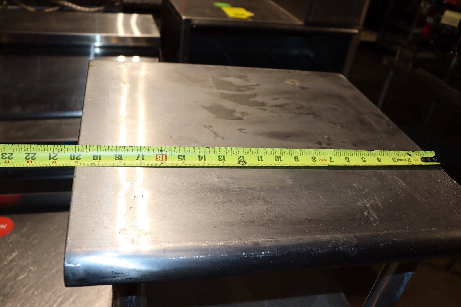 20 Inch x 20 Inch Mixer Table With Utensil Rack Galvanized Undershelf Stationary