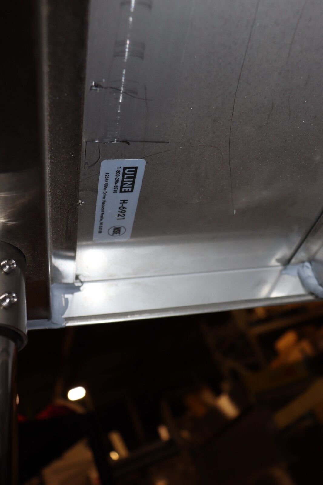 Uline H-6921 Deluxe Stainless Steel Work Table, 72" wide x 30" Deep, Open Bottom