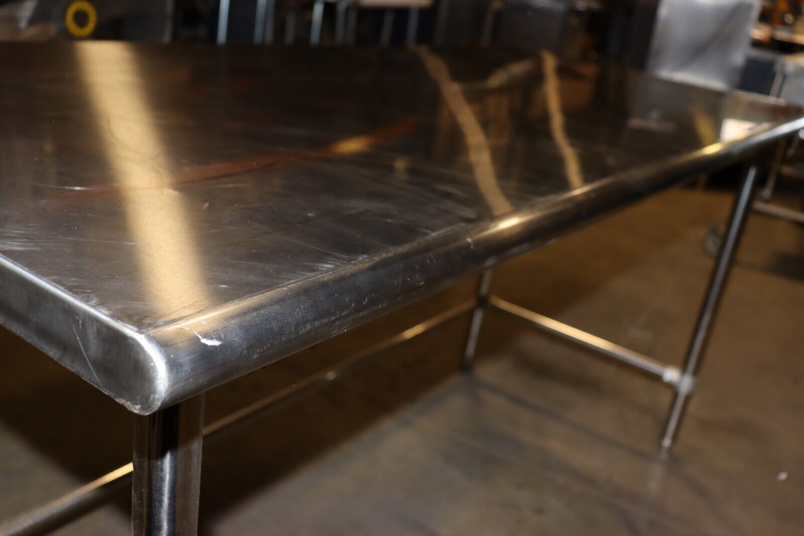 Uline H-6921 Deluxe Stainless Steel Work Table, 72" wide x 30" Deep, Open Bottom