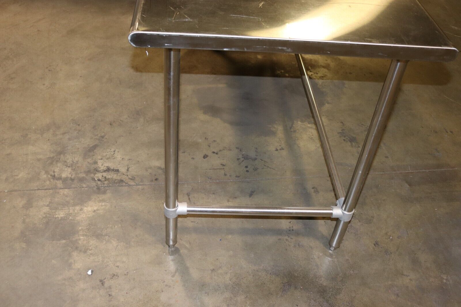 Uline H-6921 Deluxe Stainless Steel Work Table, 72" wide x 30" Deep, Open Bottom