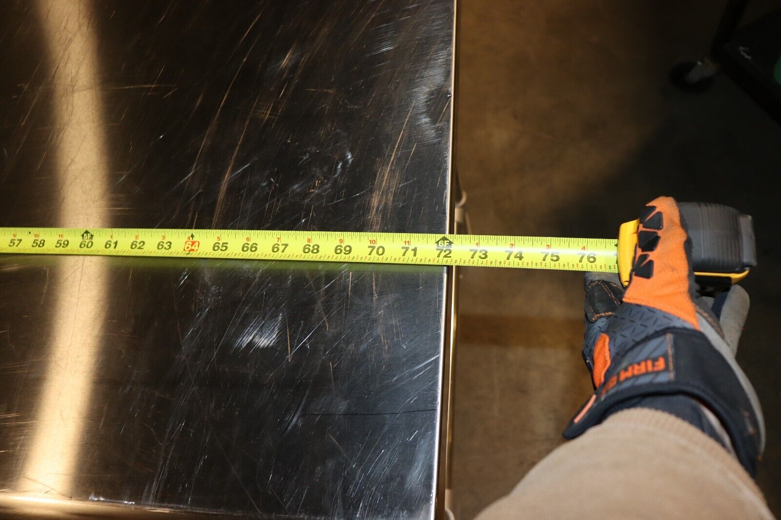 Uline H-6921 Deluxe Stainless Steel Work Table, 72" wide x 30" Deep, Open Bottom