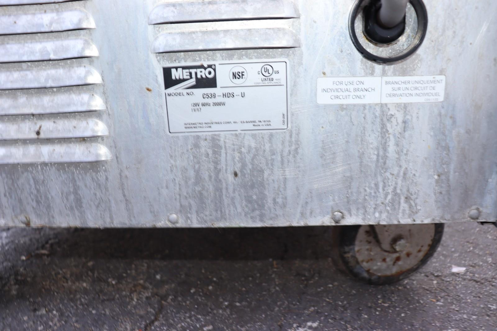 Used Metro C539-HDS-U Full Height Heated Holding Cabinet, Univ Wire Pan Slides