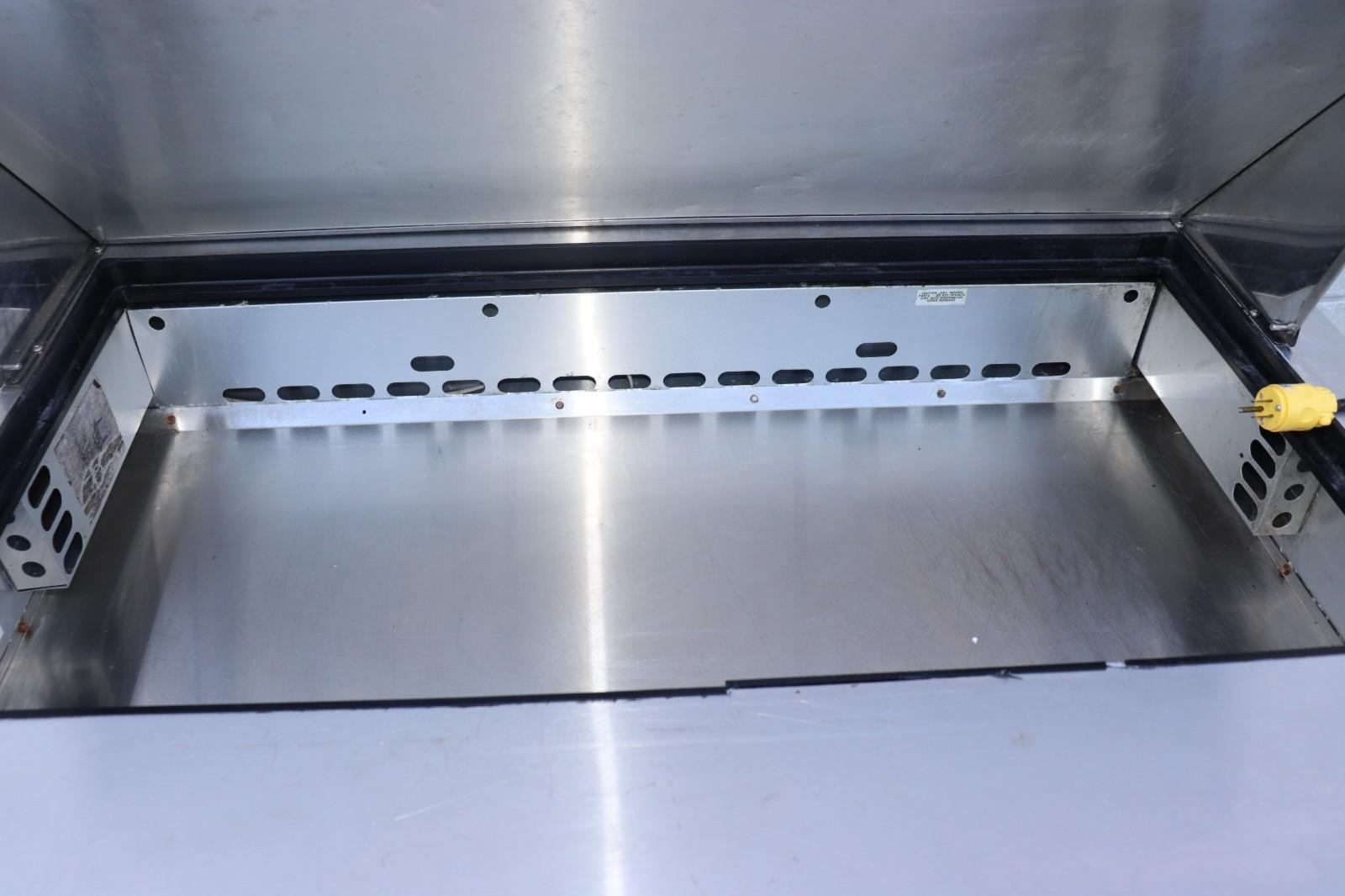 True TFP-48-18M-D-4 48" Mega Top Food Prep Table w/ 18 Pan Cap., 4 Drawers, Used