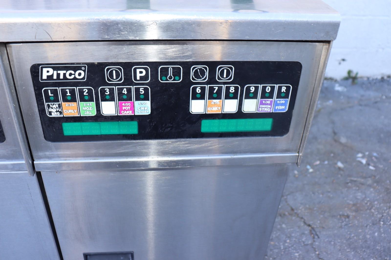 Pitco Electric 208V 3 Phase, 50 lbs, 3 Pot, SEH50, w/ Filtration System, CLEAN