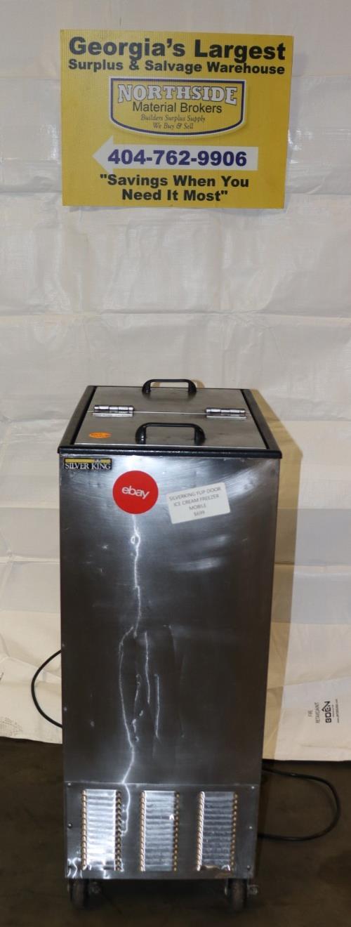 Used Silver King Commercial Freezer, Rolling, Flip Top, SKFS2/C1