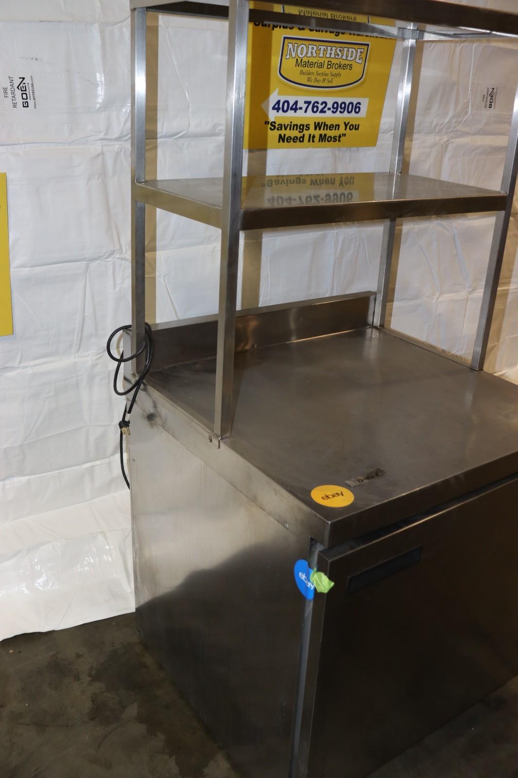 Delfield ST-4532N-A543 Stainless 1 Door Refrigerator Cooler, Casters, Over Shelf