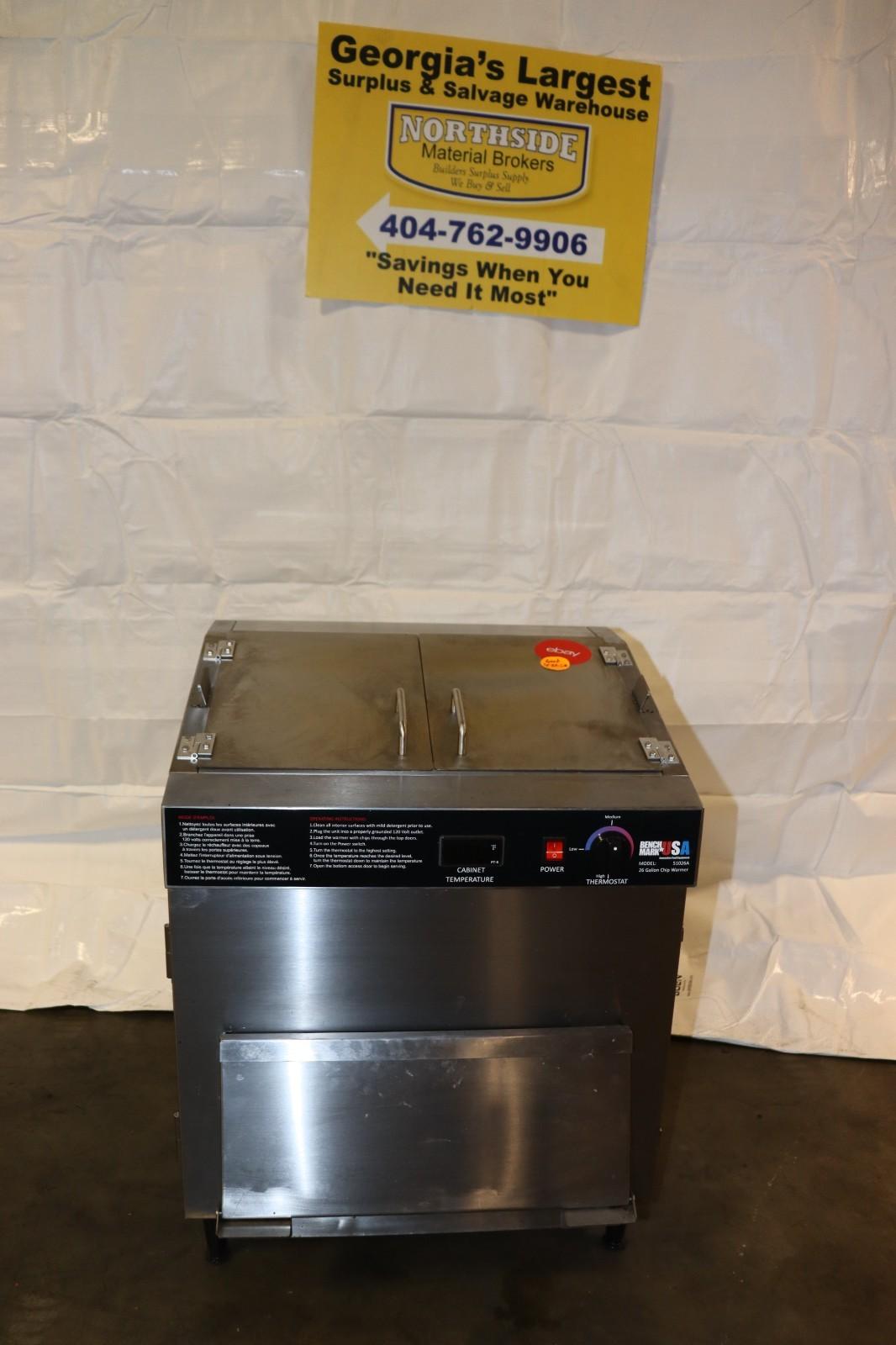 Winco 51026 Chip Warmer, 26 Gal., Benchmark, Countertop, 26 Gal., LIGHTLY USED