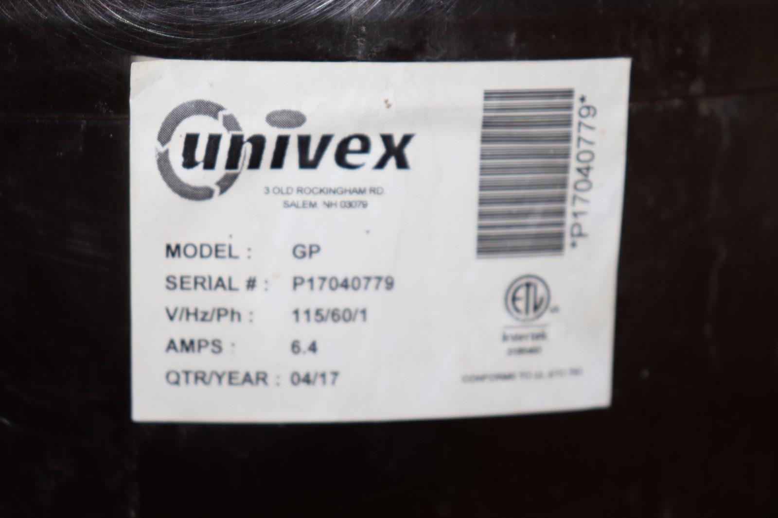 UNIVEX 20LB ELECTRIC PORTABLE VEGETABLE PEELER MODEL G-PEELER