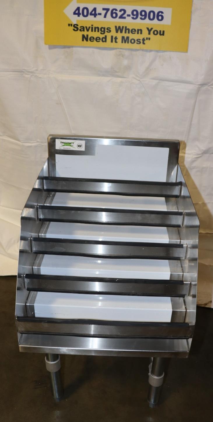 NEW 18" Liquor Bottle Display Rack 5 Tier Storage Under Bar NSF Stainless Steel