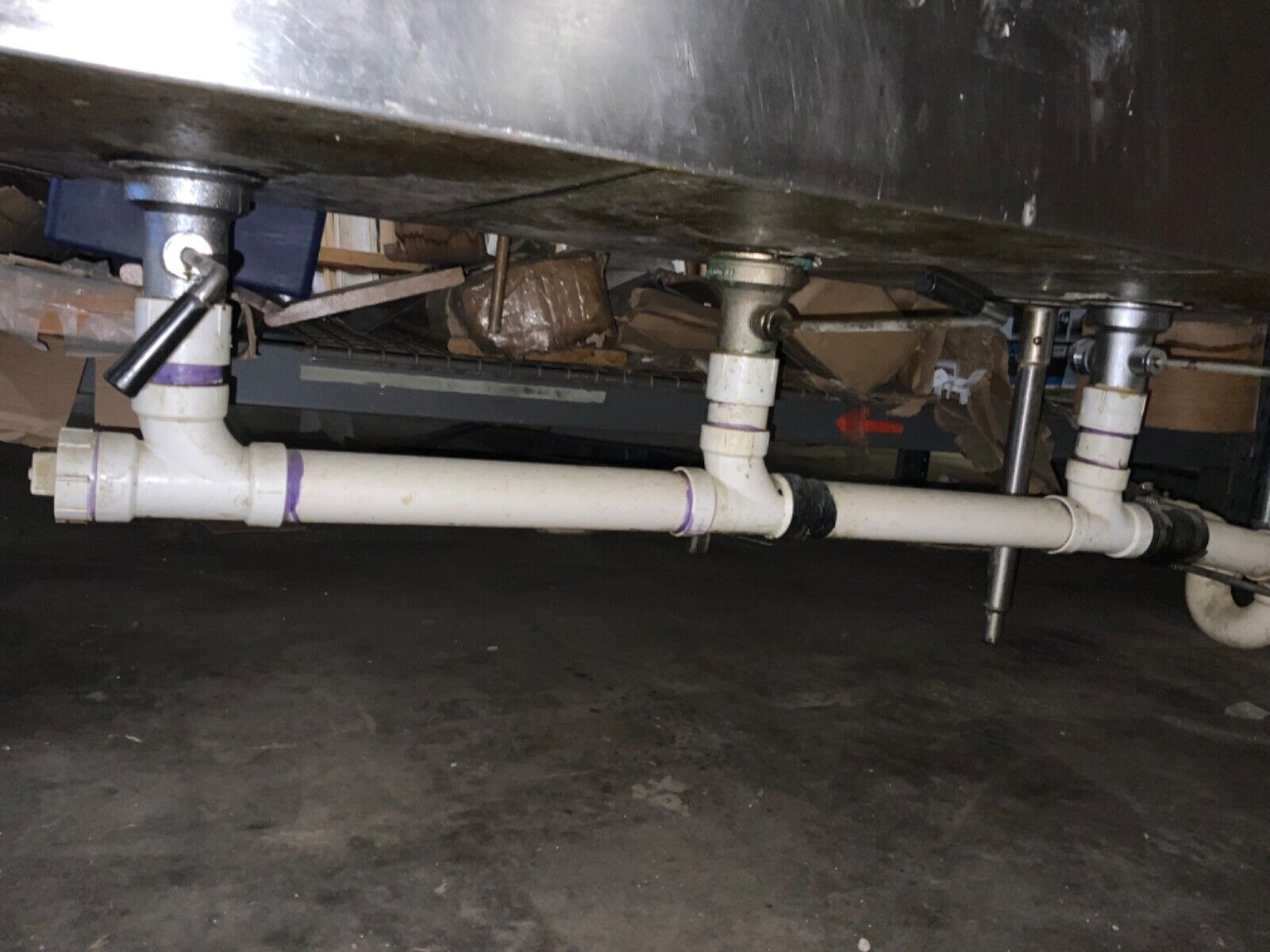 Commercial 3 Basin Sink, Stainless Steel, Faucet included