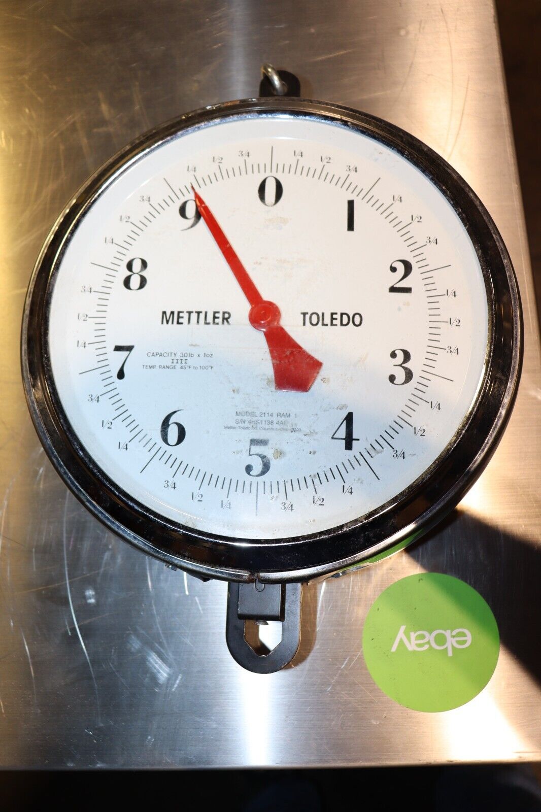 Used METTLER TOLEDO Model 2114 Produce 30lb Weighing Scale Only, NON CALEBRATED