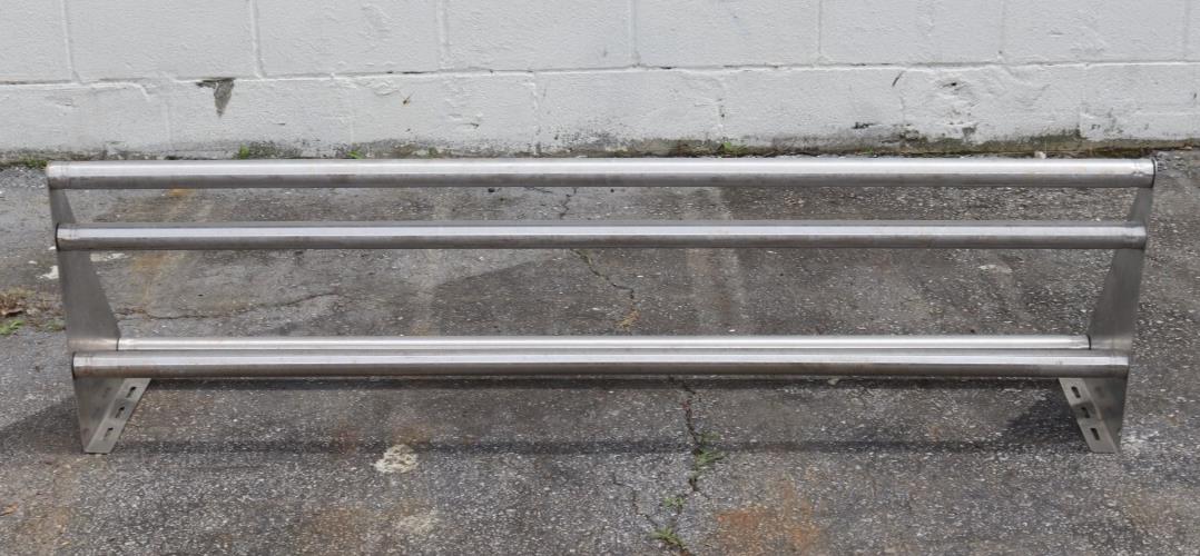 62" Wall Mount Stainless Steel Glass Dish Glass Rack Shelf Commercial Dishwasher