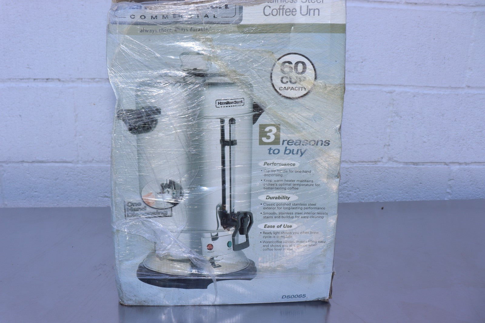 Hamilton Beach D50065 Commercial 60-Cup Stainless-Steel Coffee Urn