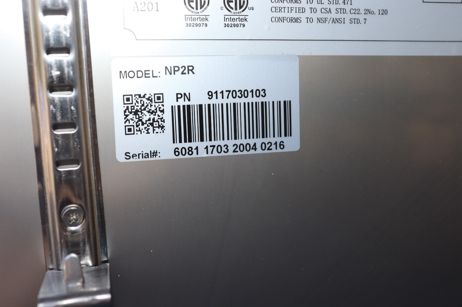 Norpole NP2R 54'' Two Section Solid Door Reach-In Refrigerator, Scratch & Dent