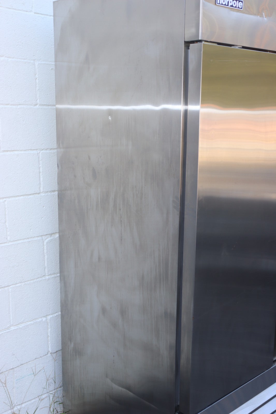 Norpole NP2R 54'' Two Section Solid Door Reach-In Refrigerator, Scratch & Dent