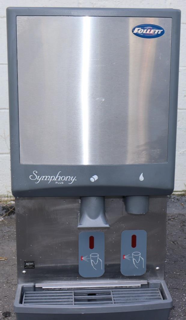 FOLLETT SYMPHONY PLUS 12CI425A ICE MAKER AND WATER DISPENSER, USED CLEAN