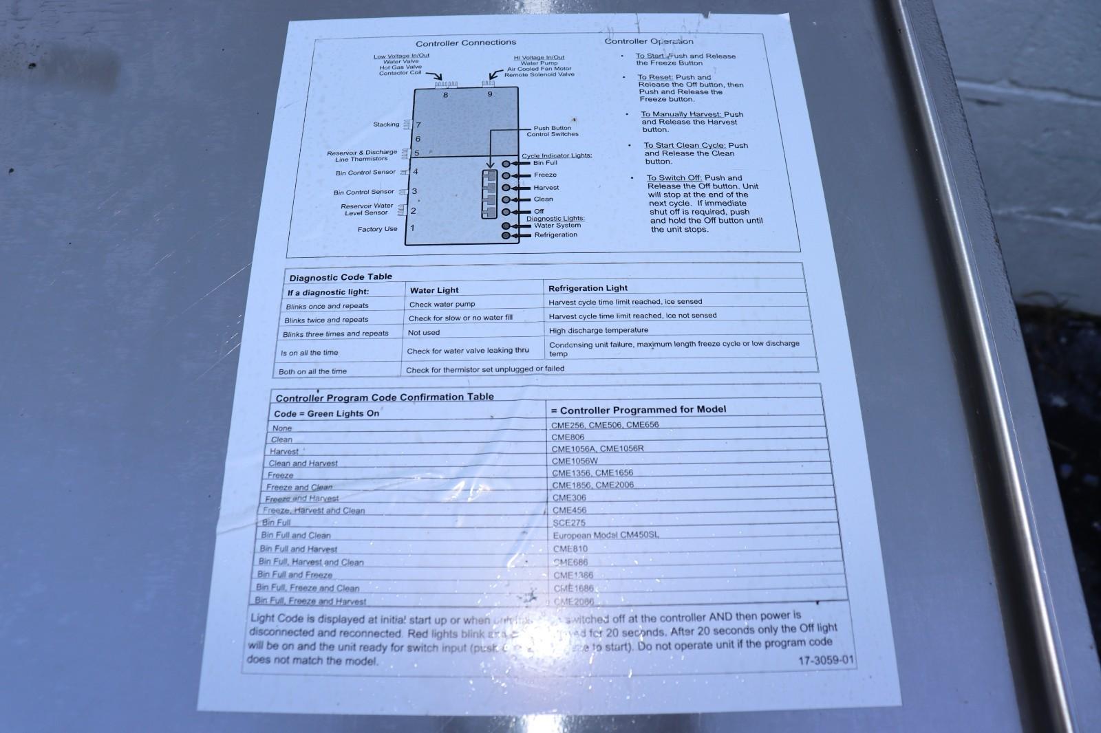 Scotsman C3 CME456AS-1C with AutoIQ Control, Used
