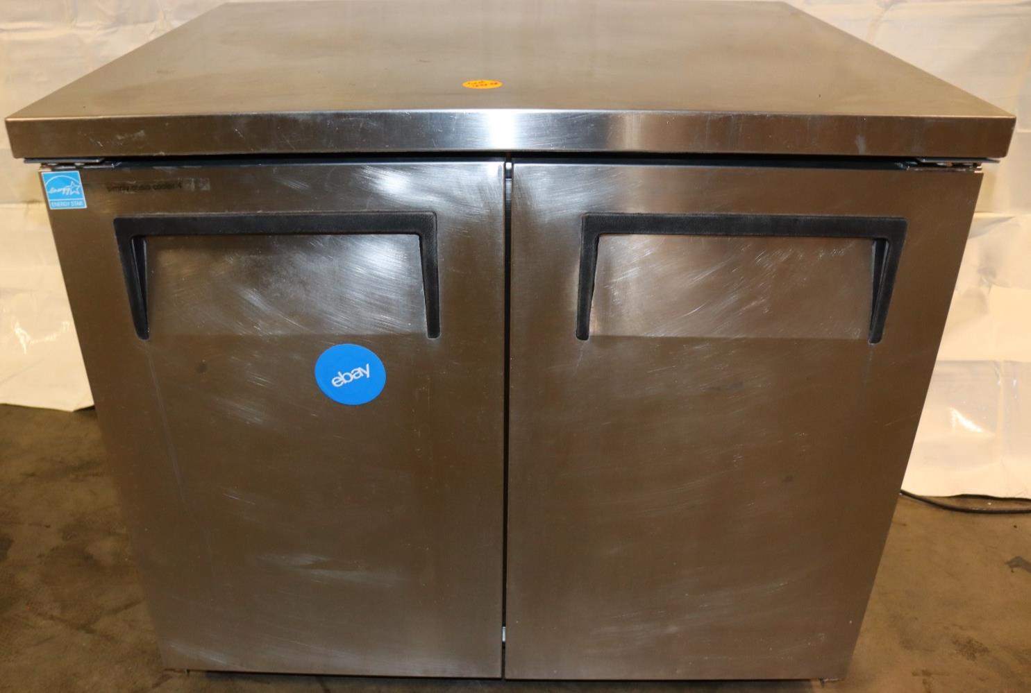 True Manufacturing Co. TUC-36-LP 2-Door Undercounter Fridge, Used