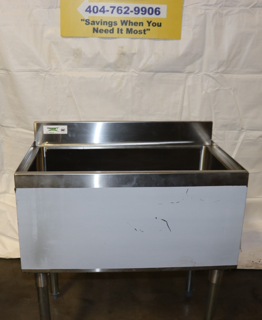 NEW Regency Underbar Stainless Steel Commercial NSF 98lb Ice Bin 18" x 30" Bar