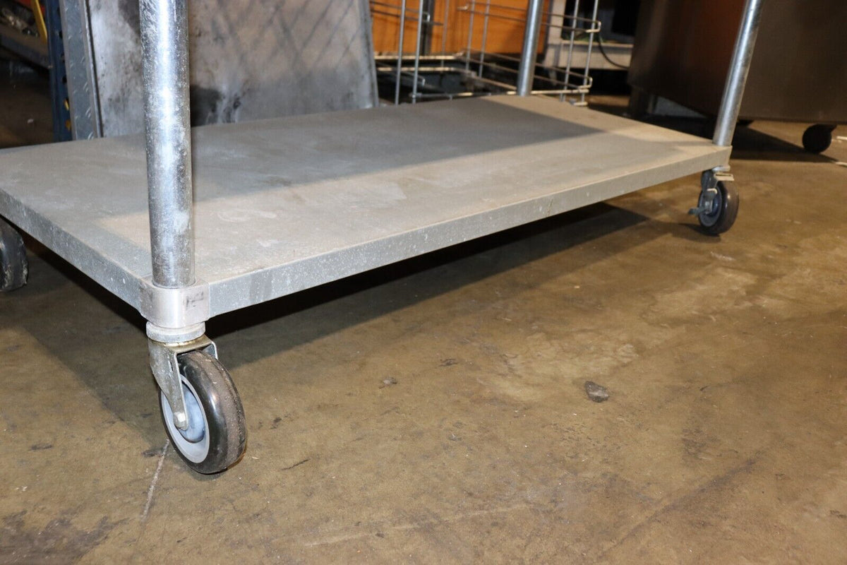 30"W x 60"L Stainless Steel Restaurant Stand Table with Undershelf and Casters - NMB Restaurant Equipment